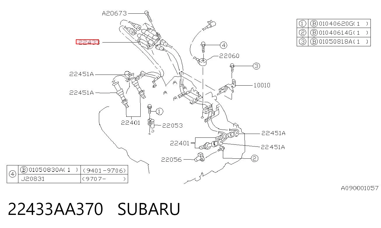 22433AA370 Subaru Bobina de ignición