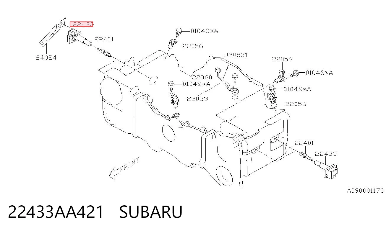 22433AA421 Subaru Bobina de ignición