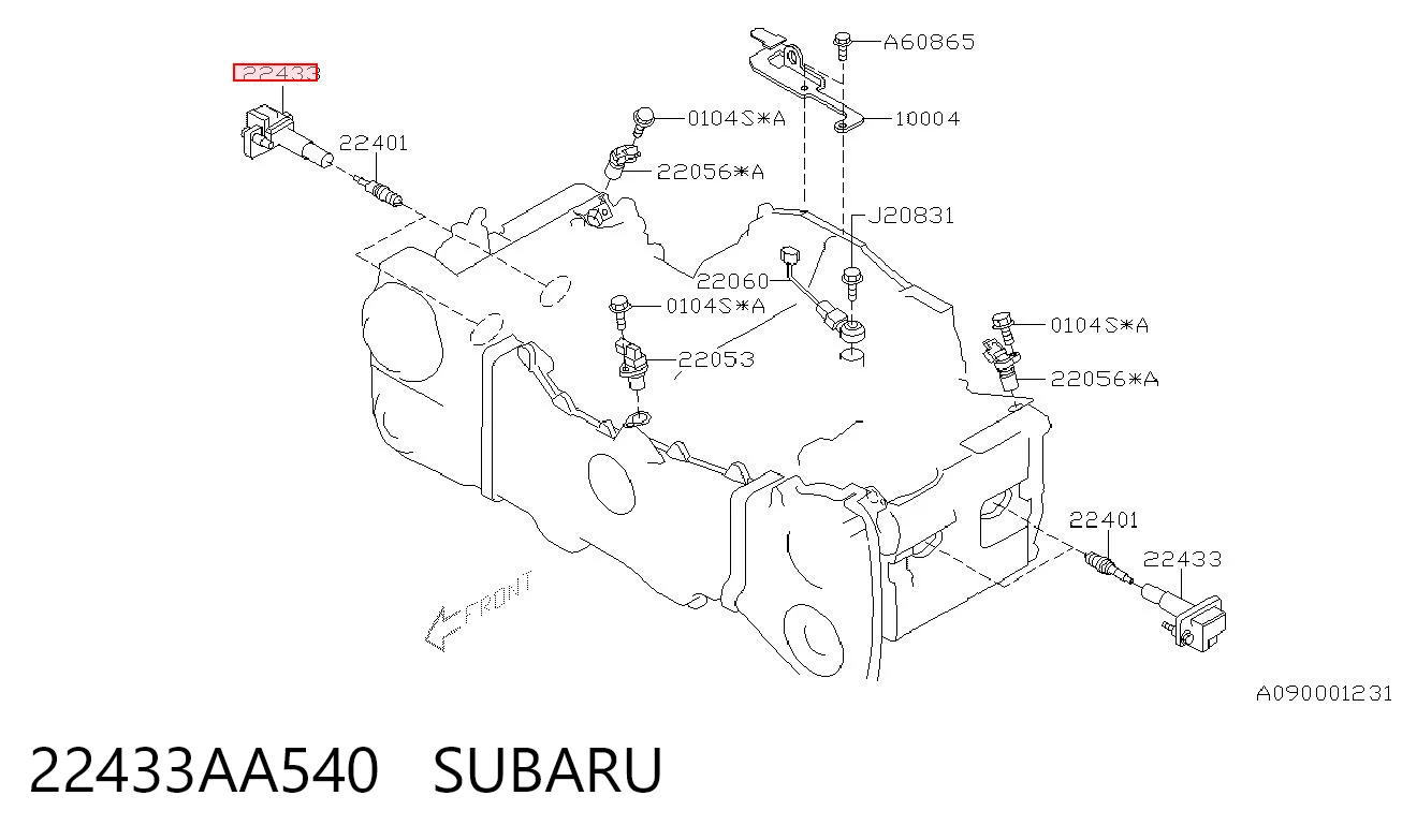 22433AA540 Subaru Bobina de ignición