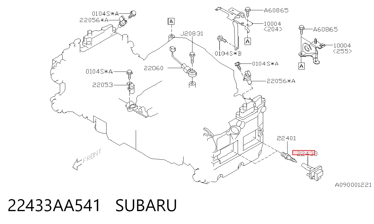 22433AA541 Subaru Bobina de ignición