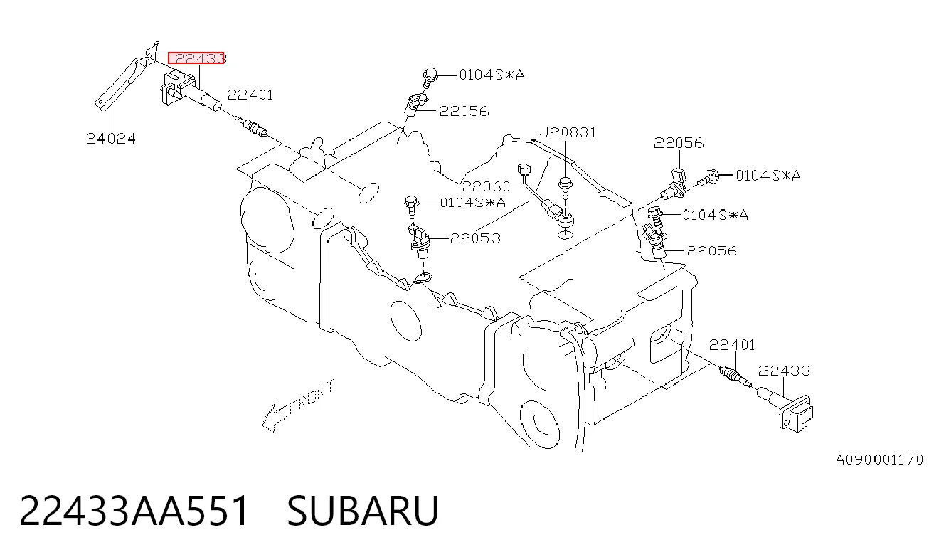 22433AA551 Subaru Bobina de ignición