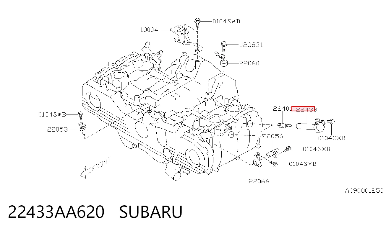 22433AA620 Subaru Bobina de ignición