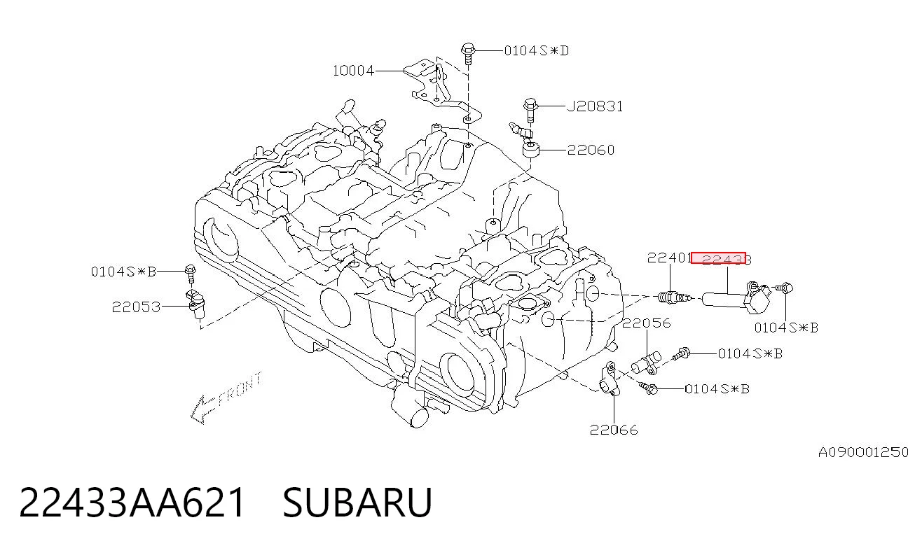 22433AA621 Subaru Bobina de ignición