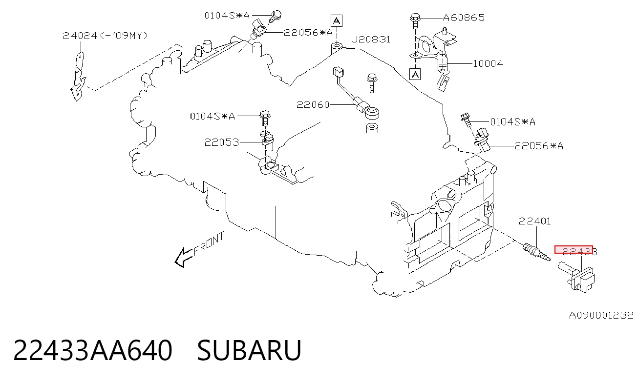 22433AA640 Subaru Bobina de ignición