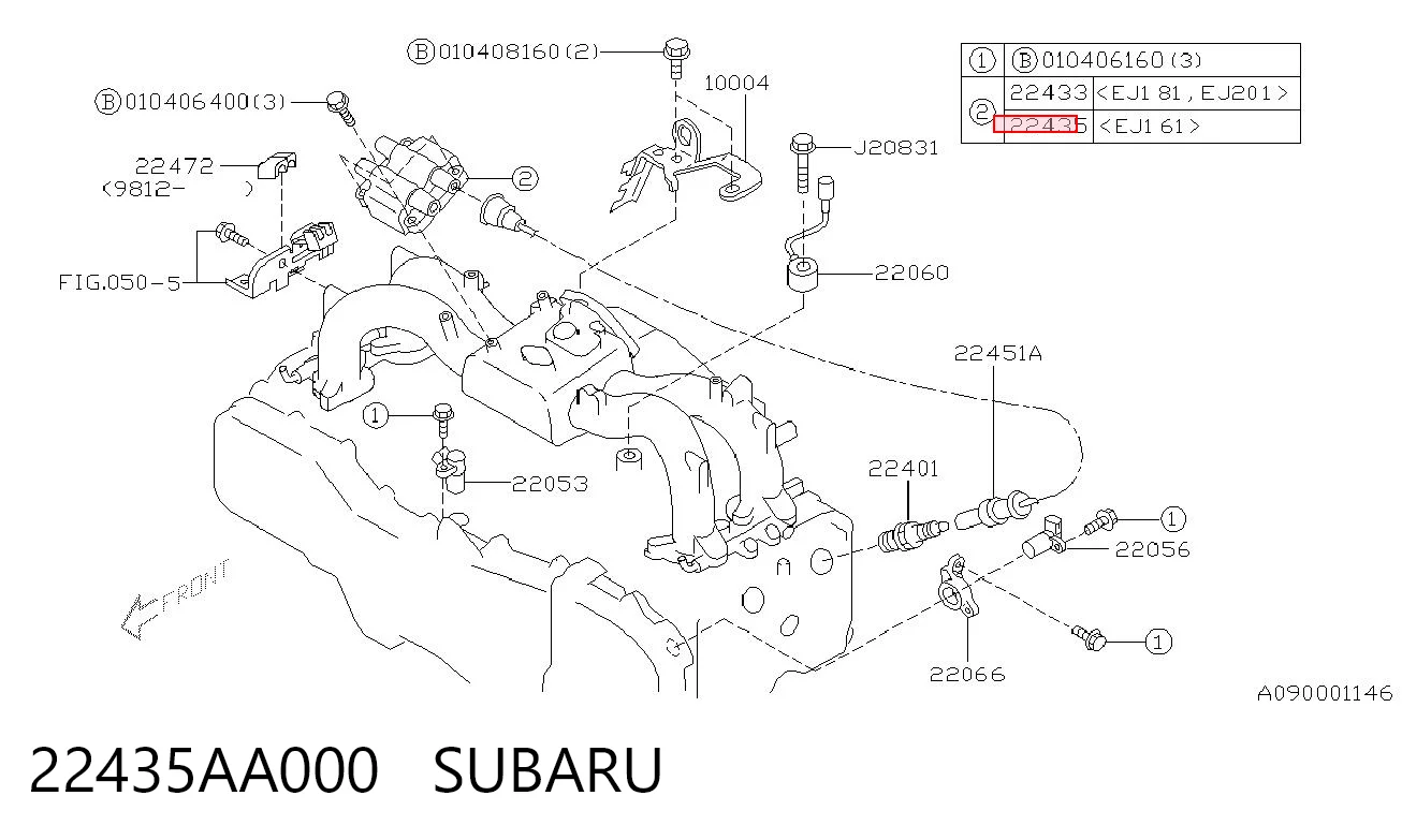 22435AA000 Subaru Bobina de ignición