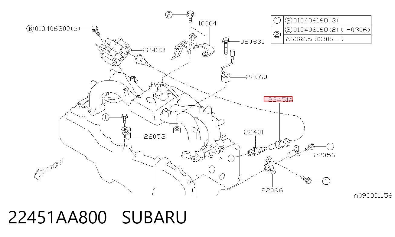 22451AA800 Subaru Cables de alta tensión, juego