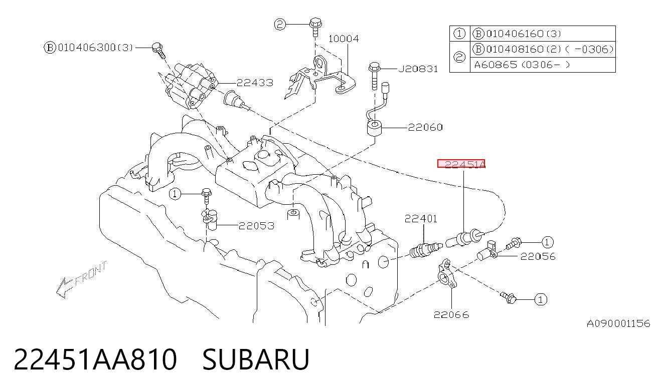 22451AA810 Subaru Cables de alta tensión, juego