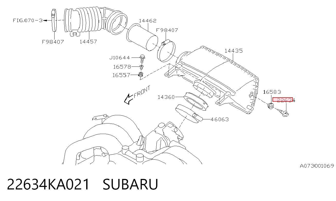 Comprar Sensor de temperatura del aire de admisión Subaru Outback  B13, BP a bajo precio