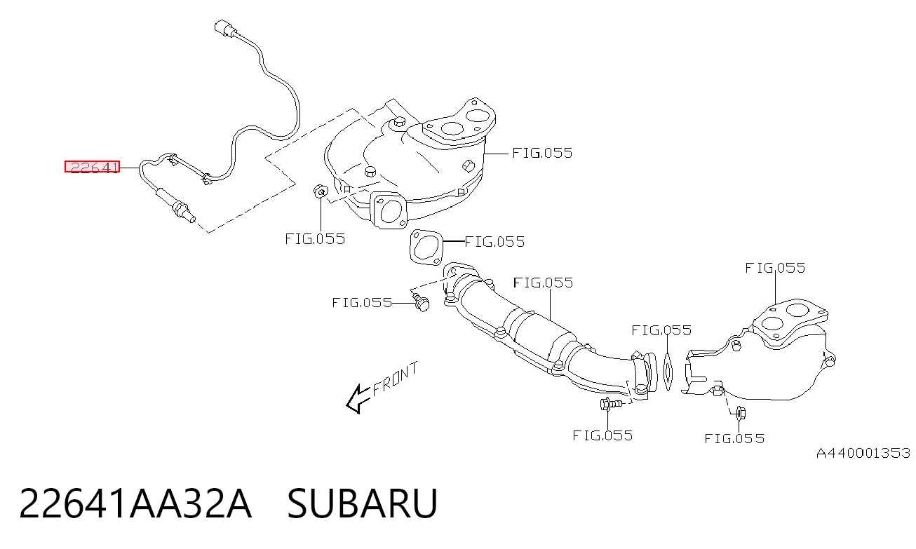 22641AA32A Subaru Sonda lambda (NOx, O2)