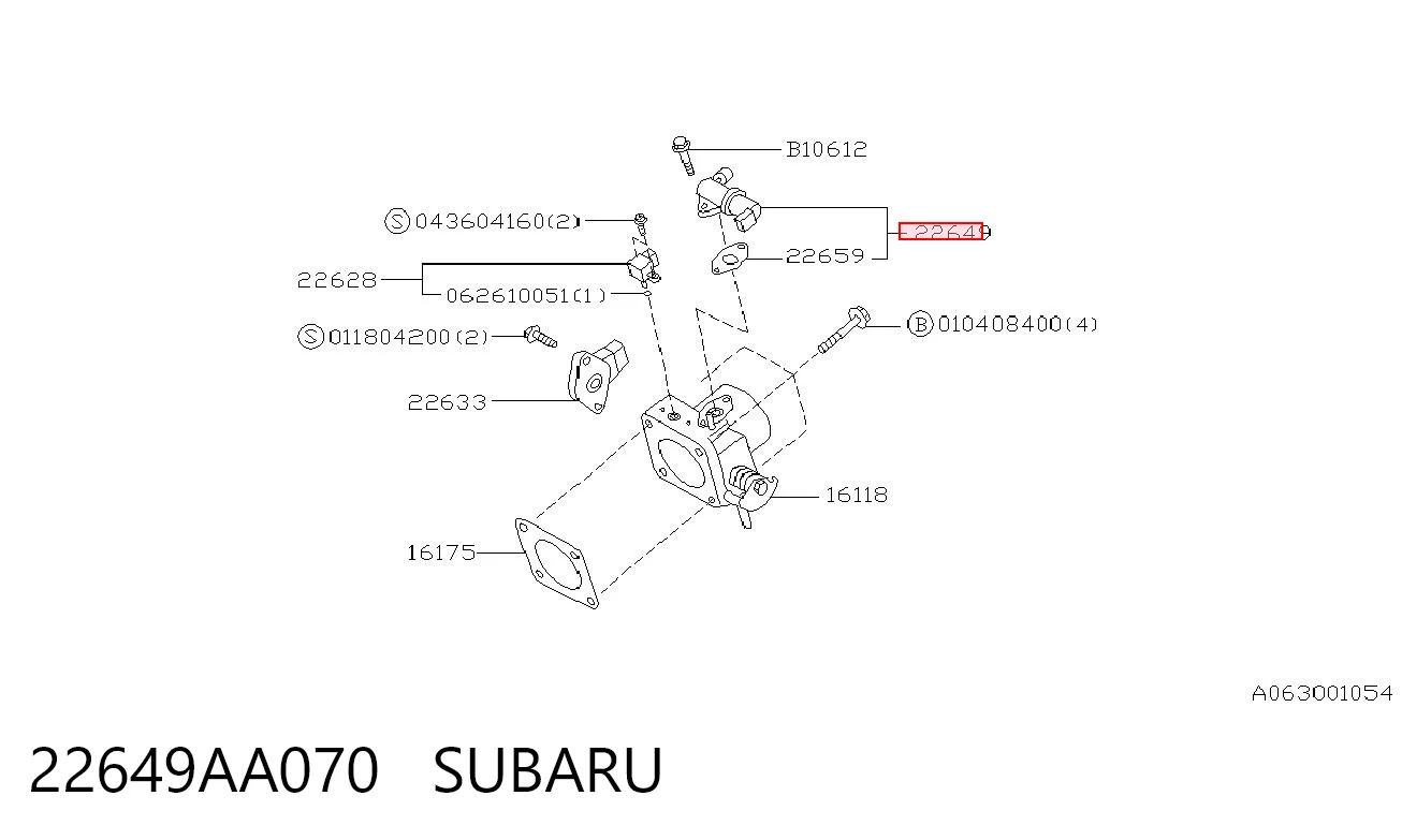 Válvula IAC para Subaru Impreza GF