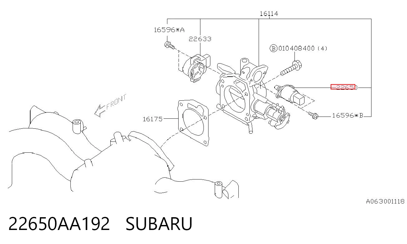 22650AA192 Subaru Regulador de ralentí