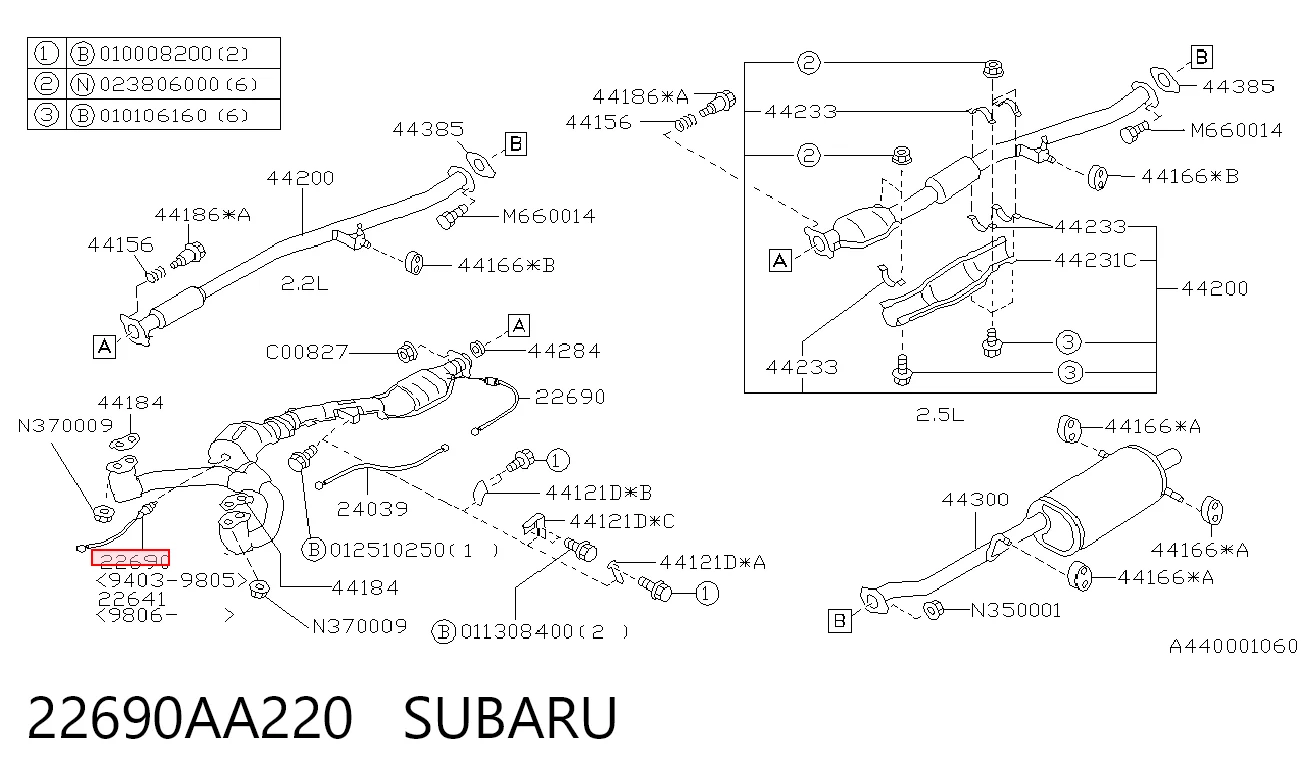 Comprar Sonda lambda Subaru Legacy II BD, BG