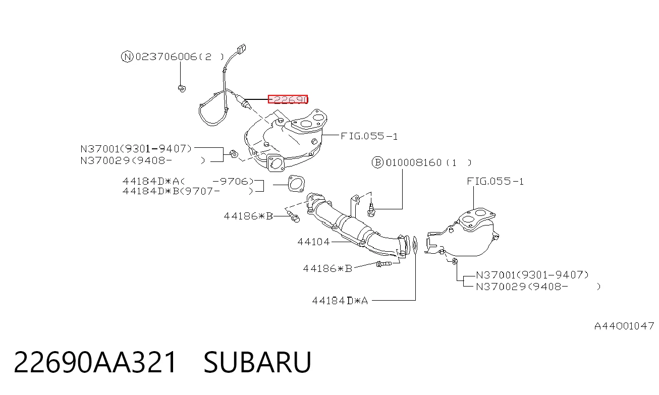 22690AA321 Subaru Sonda lambda (NOx, O2)