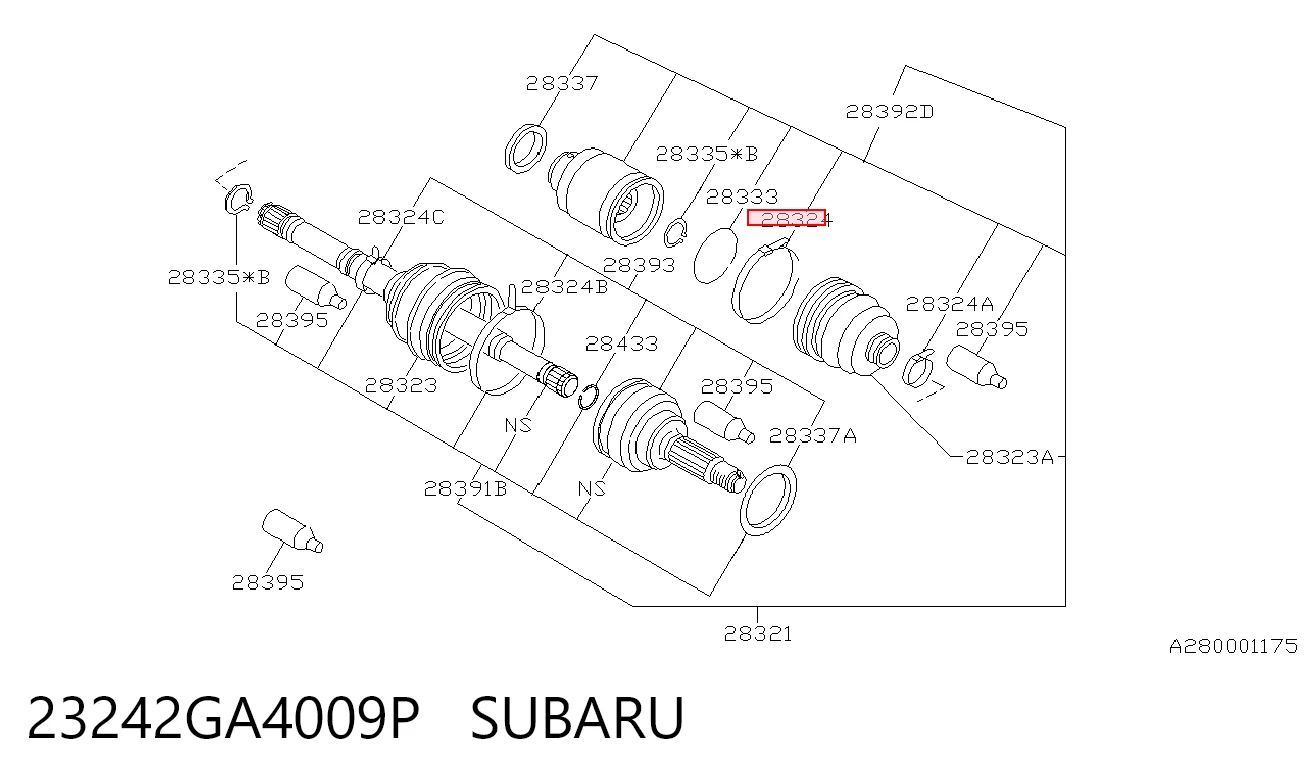 23242GA4009P Subaru