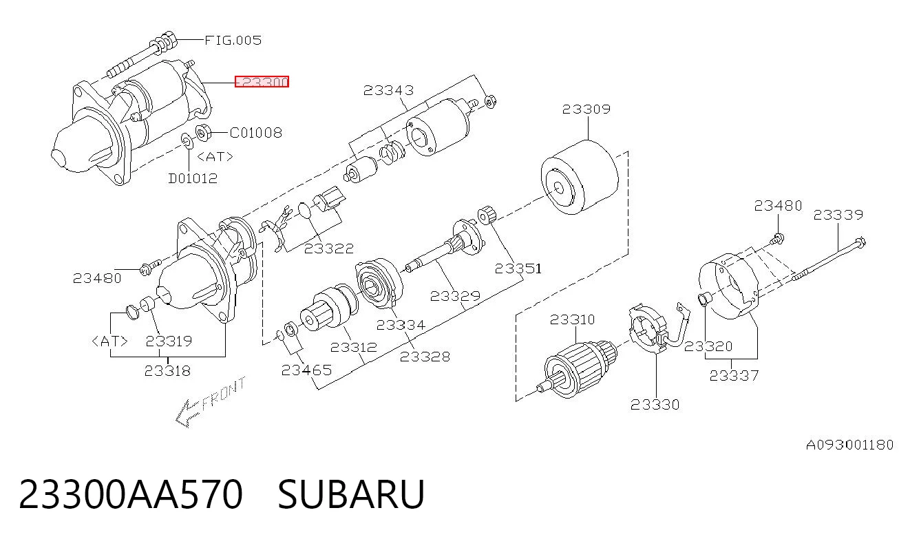 23300AA570 Subaru Arranque motores