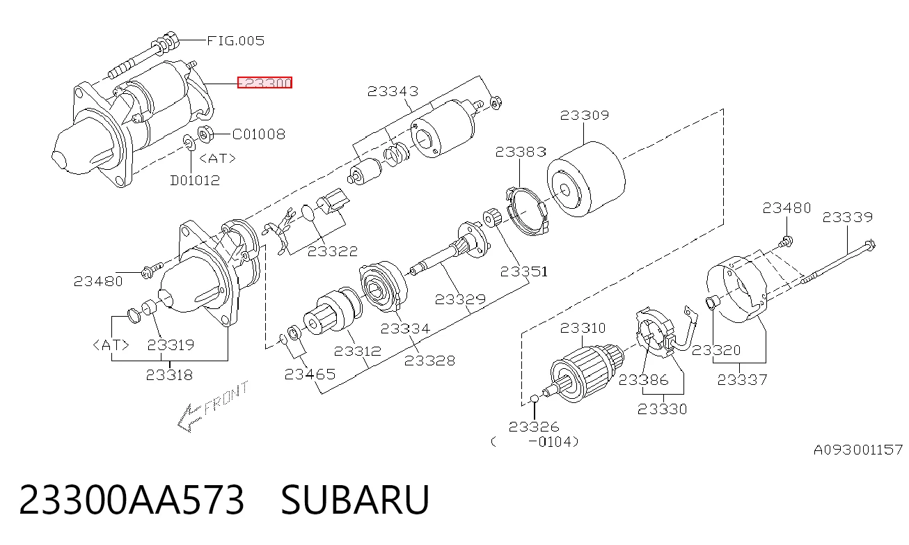 23300AA573 Subaru Arranque motores