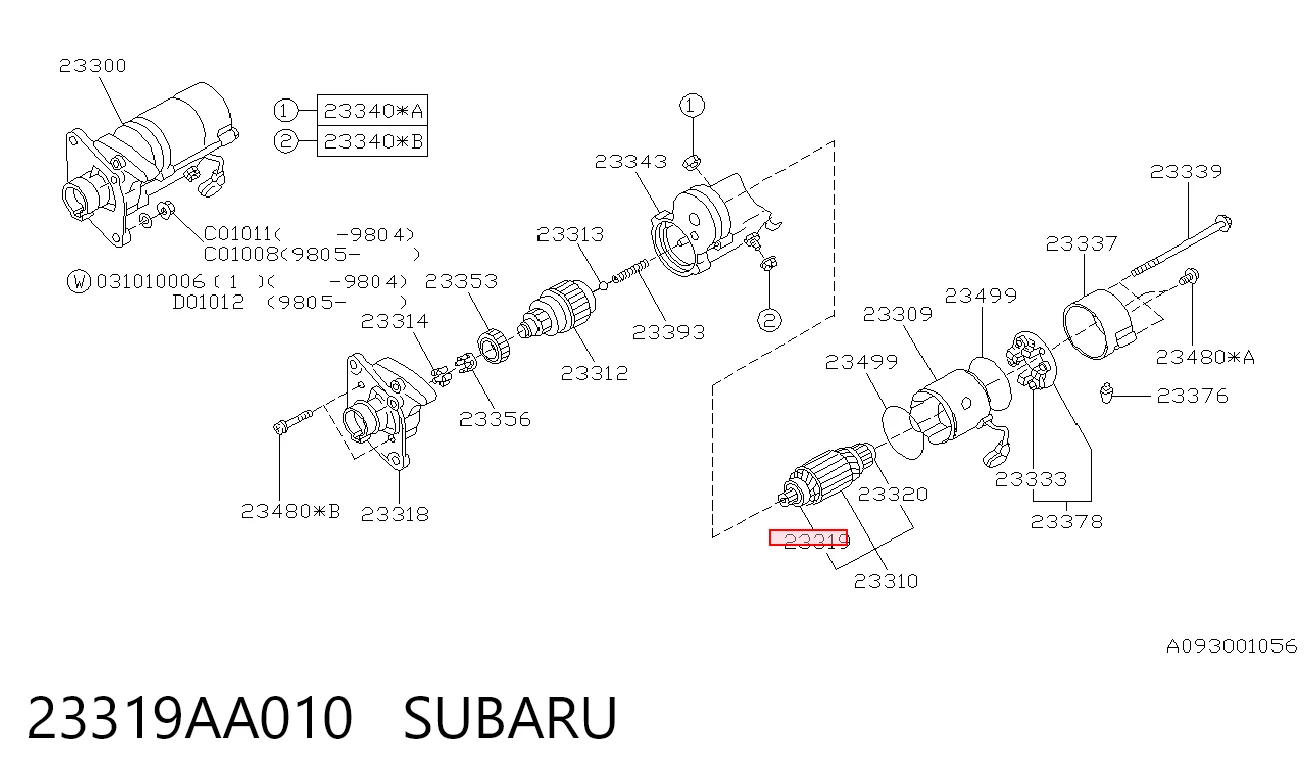 Cojinete alternador Subaru Legacy IV sedán comprar en España