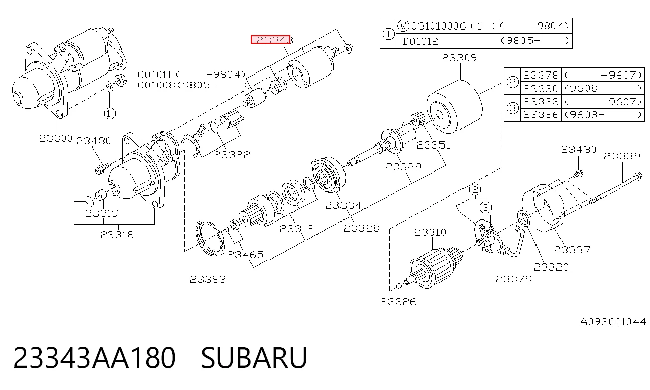 23343AA180 Subaru