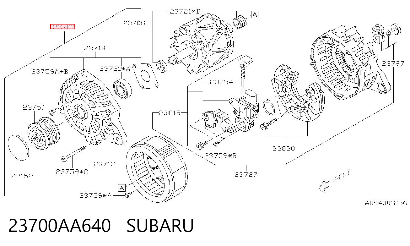 Precio del repuesto Generador Outback  familiar