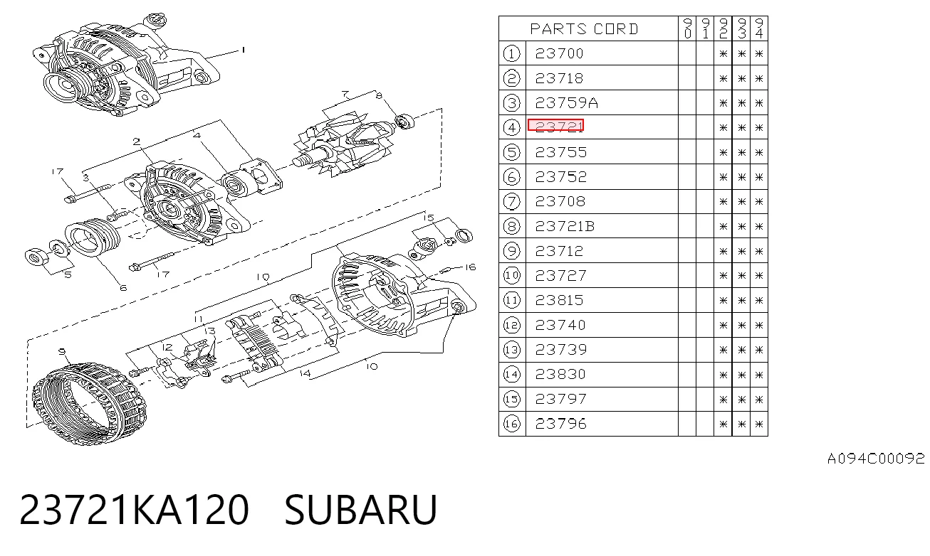 Rodamiento alternador para Hyundai Accent X-3