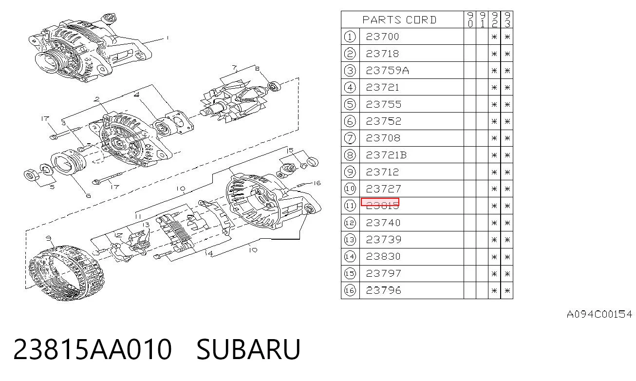 Comprar Regulador Subaru Legacy I BC