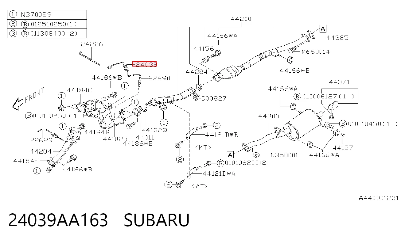 24039AA163 Subaru