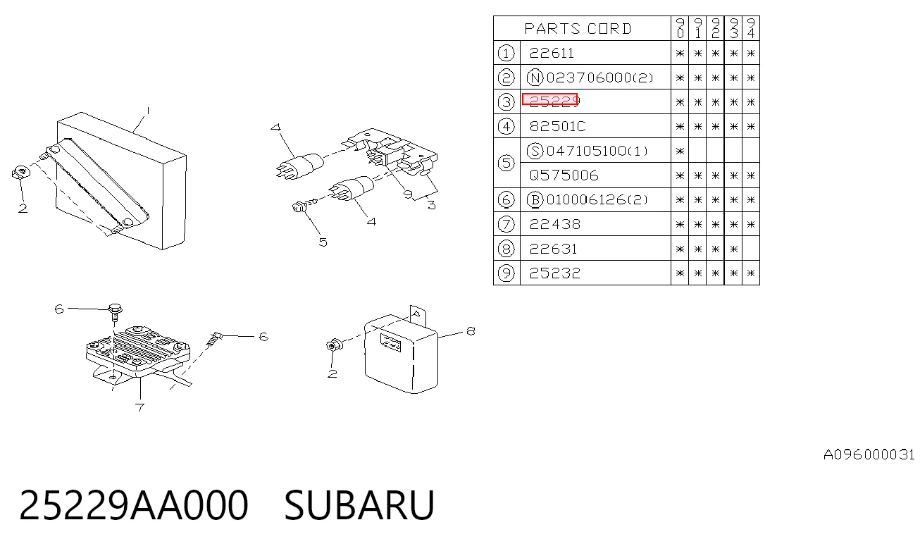 25229AA000 Subaru