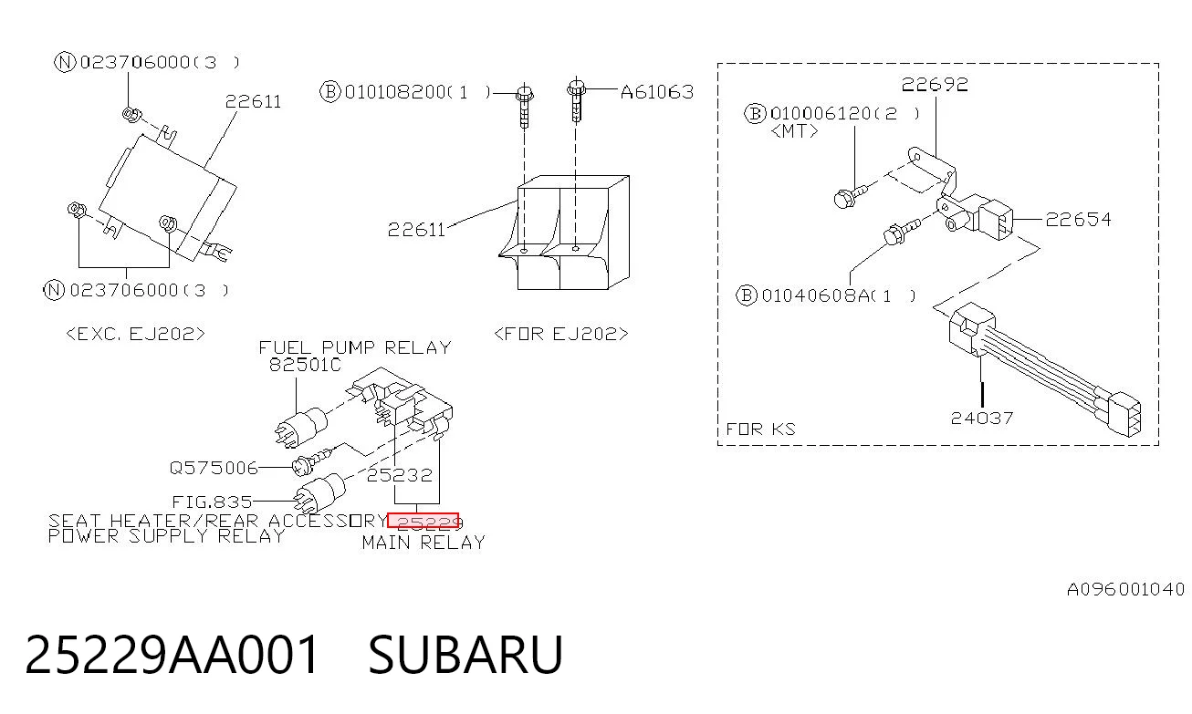 25229AA001 Subaru