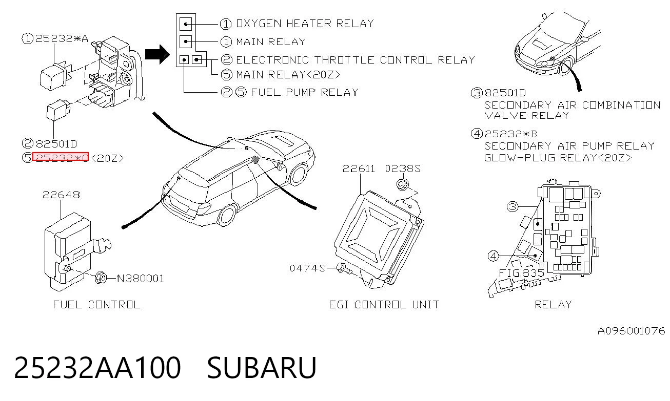25232AA100 Subaru 