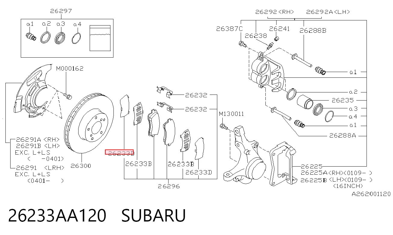 26233AA120 Subaru