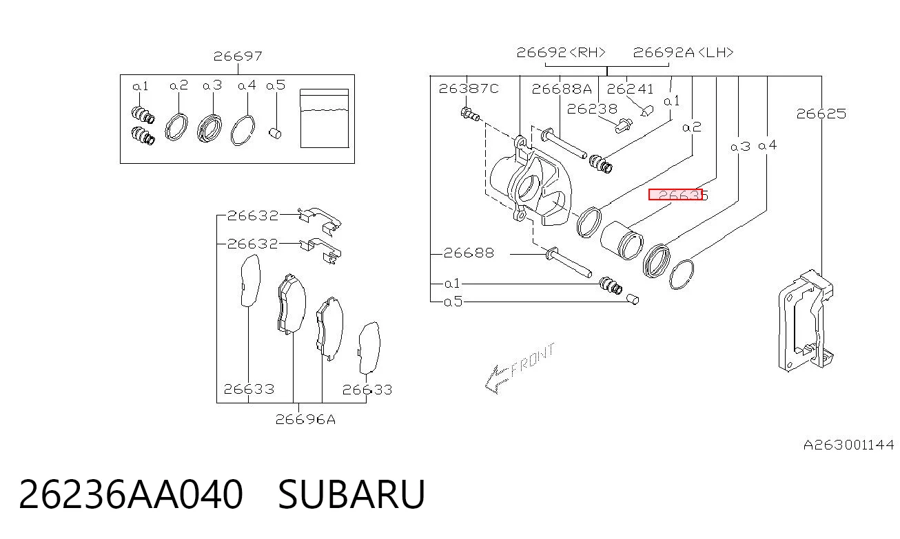 26236AA040 Subaru