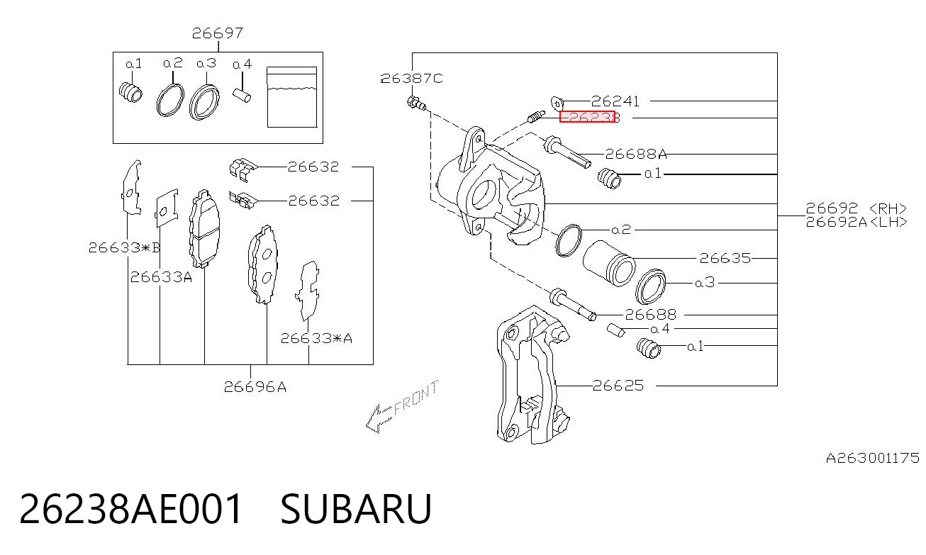 26238AE001 Subaru