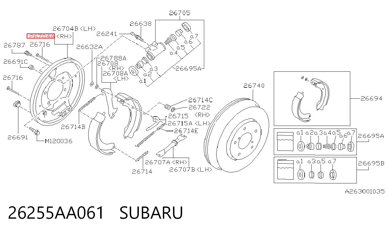 26255AA061 SUBARU
