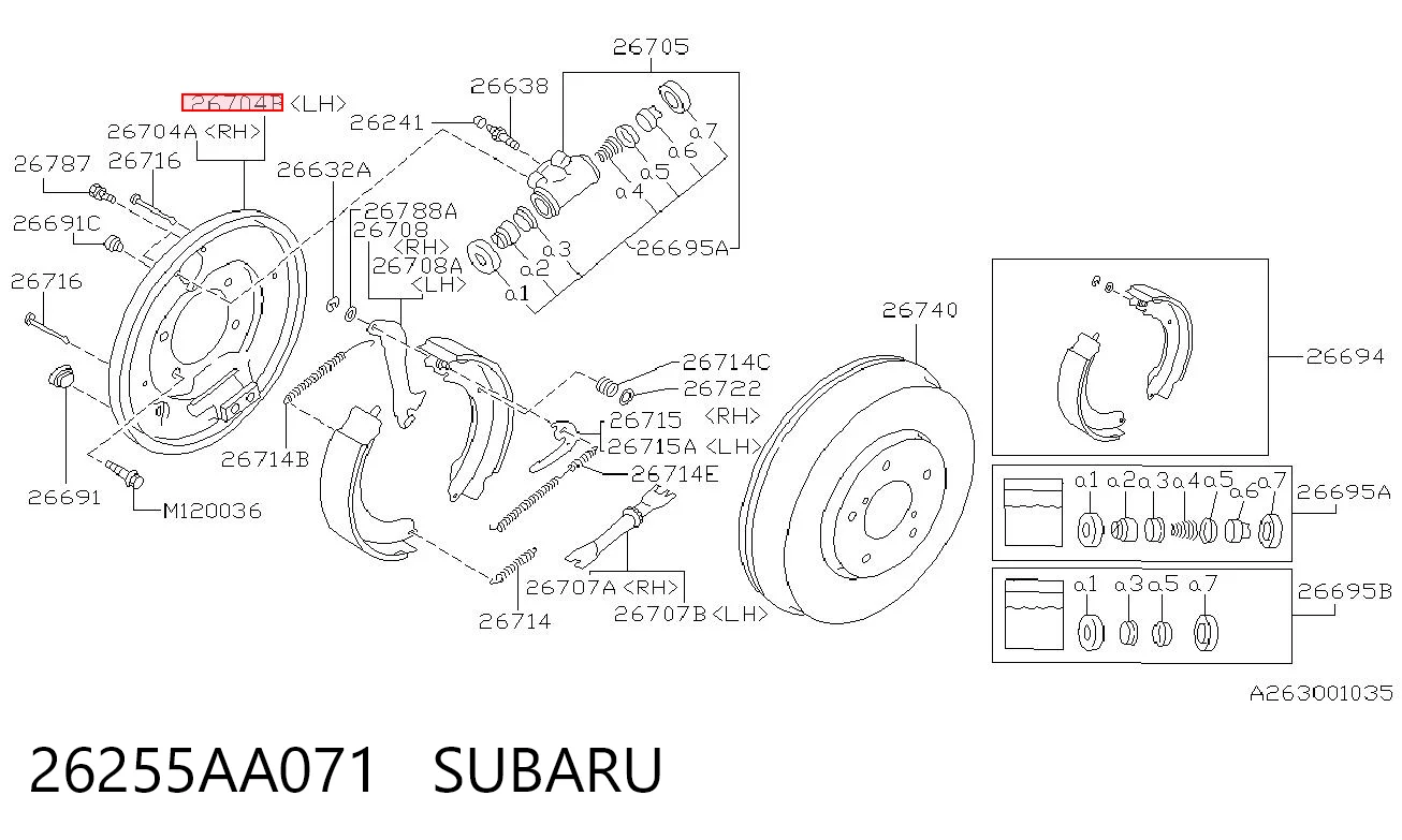 26255AA071 SUBARU