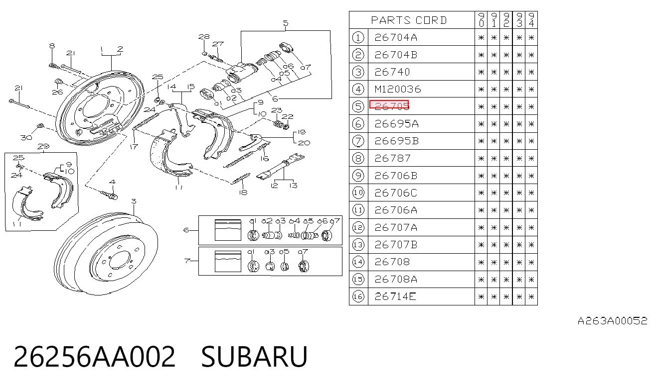 26256AA002 Subaru