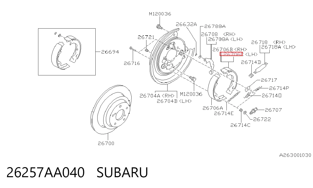 26257AA040 Subaru
