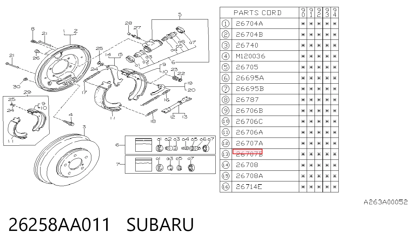 26258AA011 Subaru