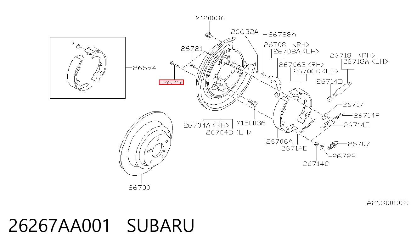 26267AA001 Subaru