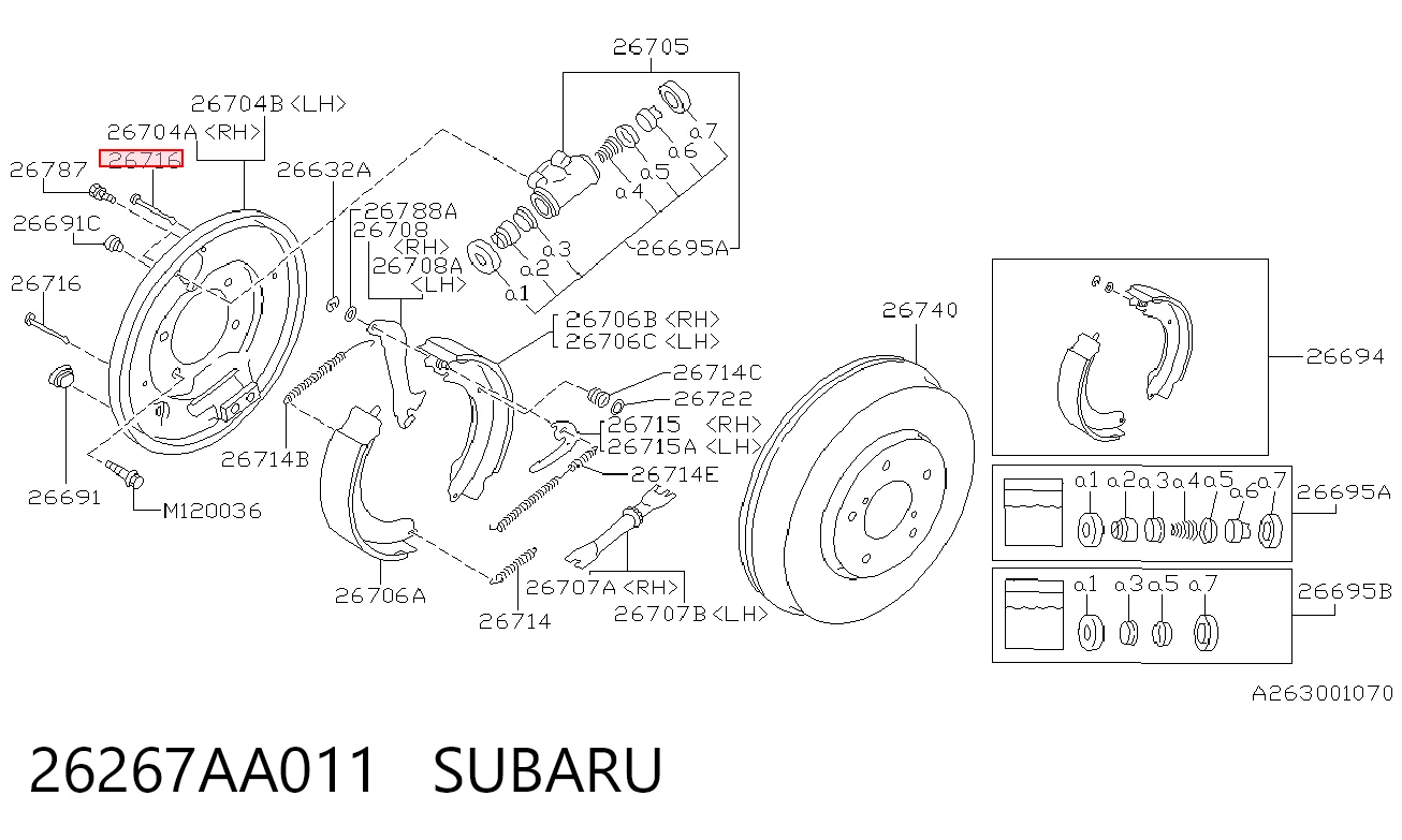 26267AA011 Subaru