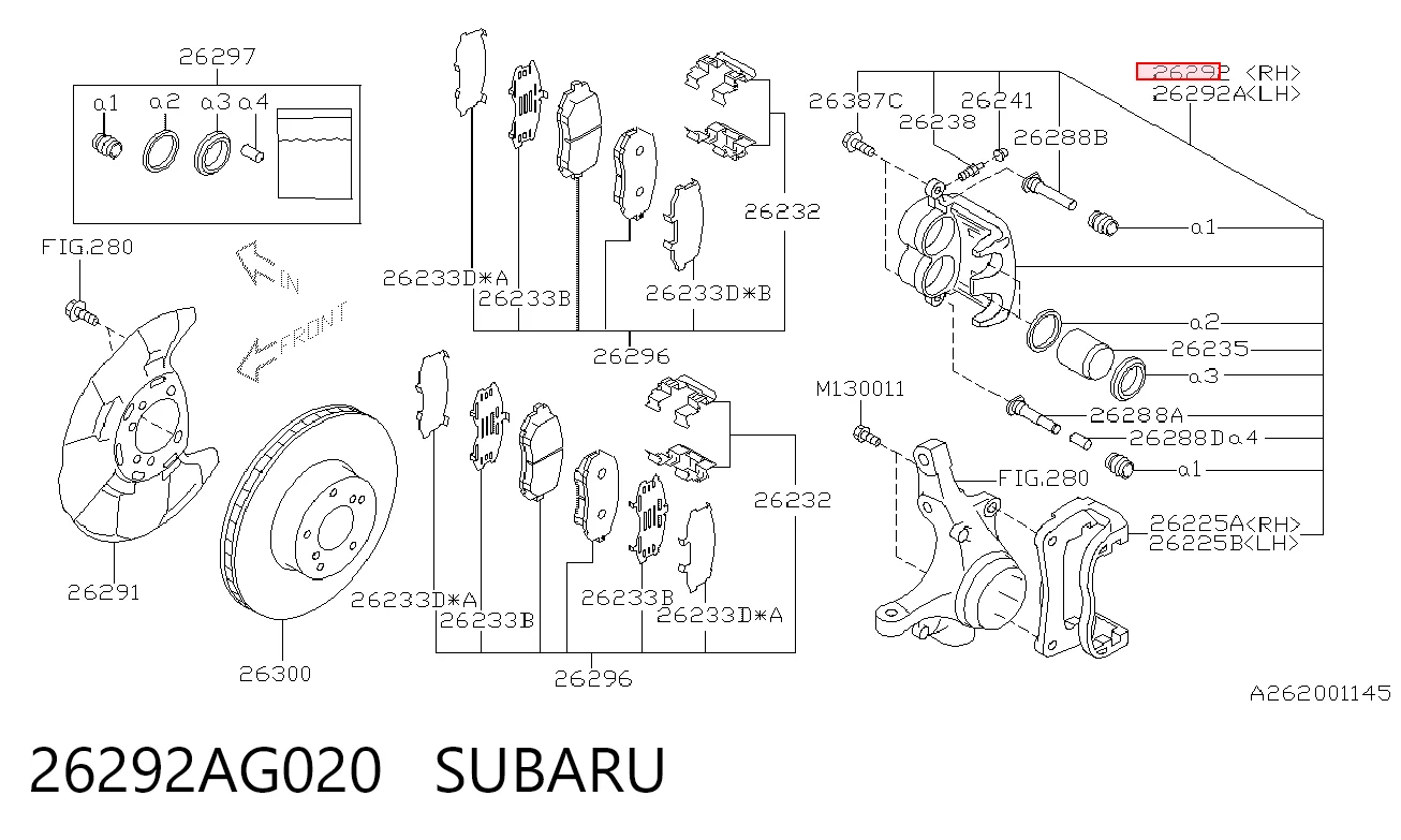 26292AG020 Subaru