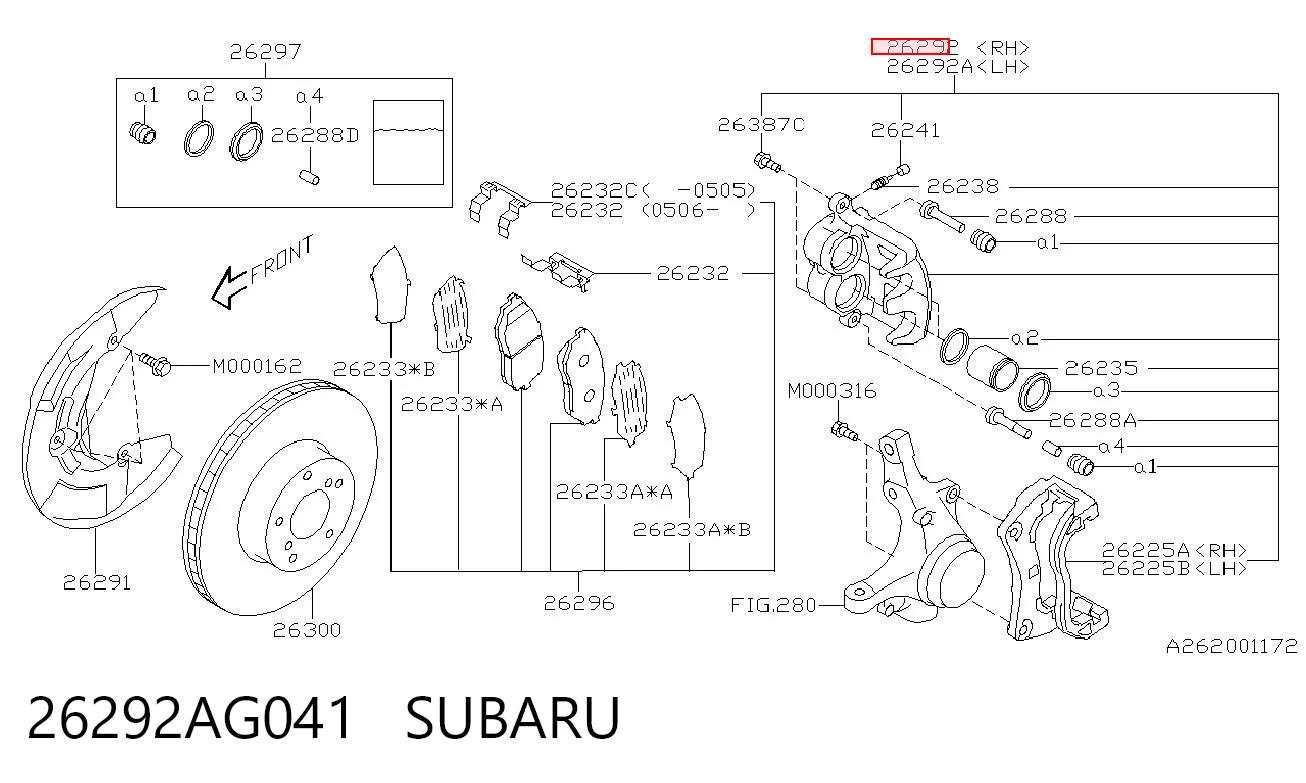 26292AG041 Subaru