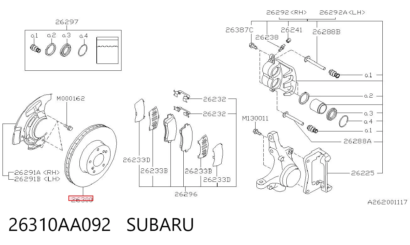 26310AA092 Subaru Discos