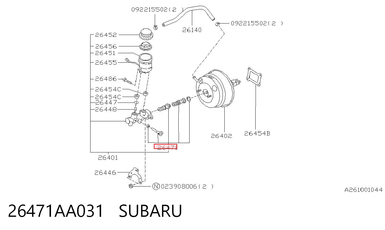 26471AA031 Subaru