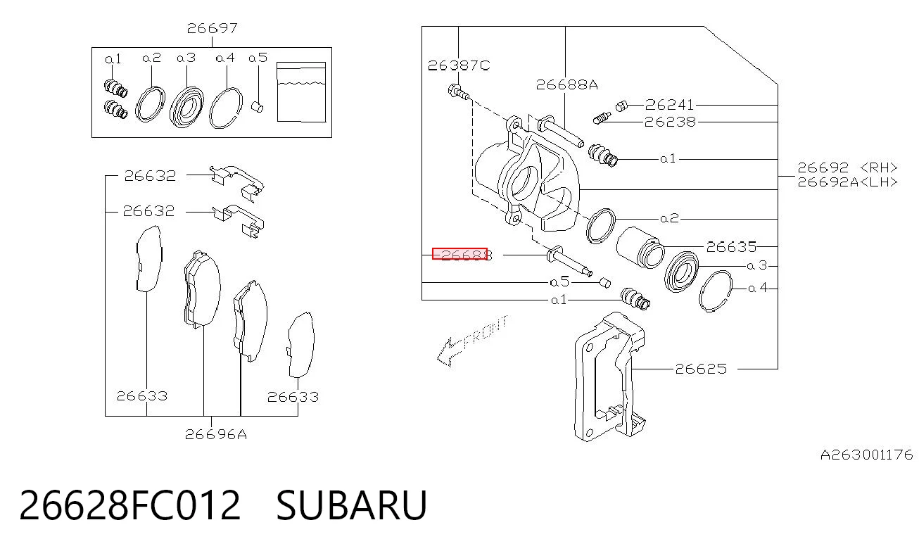 26628FC012 Subaru