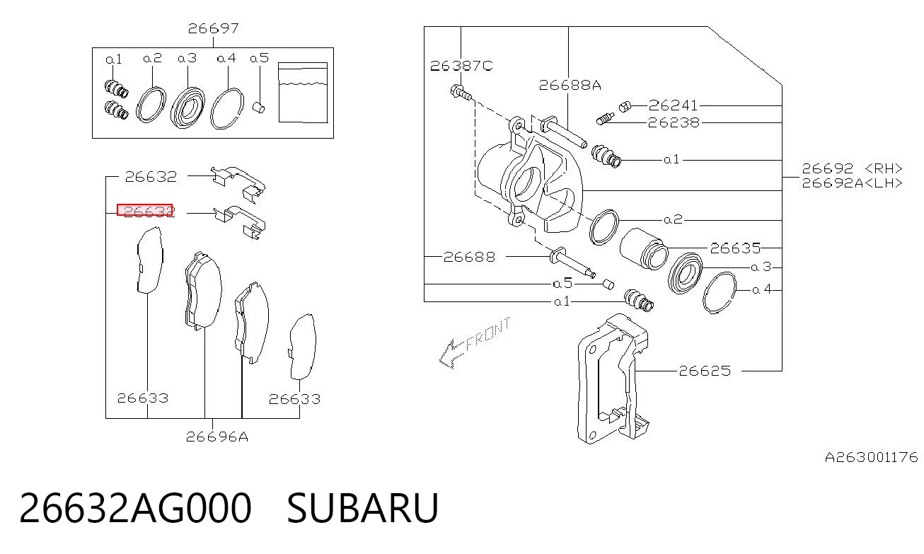 26632AG000 Subaru