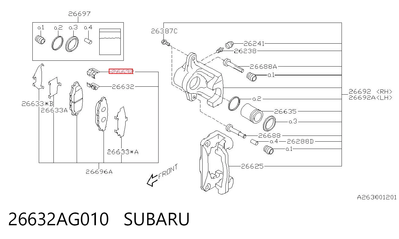 26632AG010 Subaru