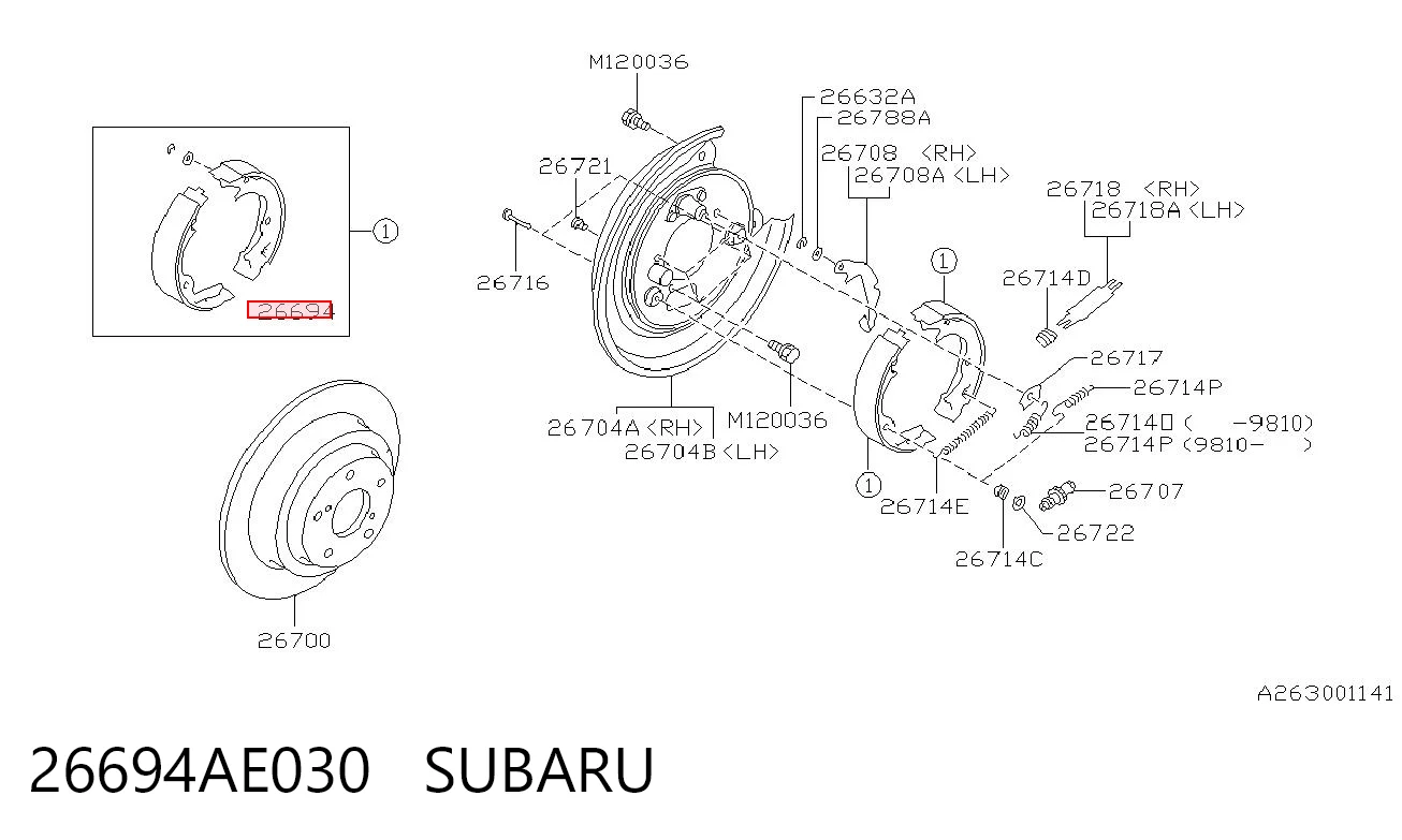 Pastillas de freno de mano Subaru Outback familiar comprar en España