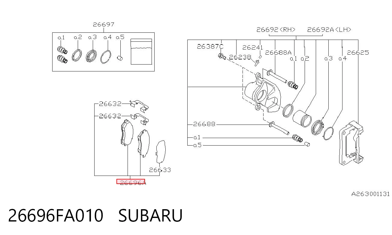 Pastillas traseras para Subaru Impreza I (GC)