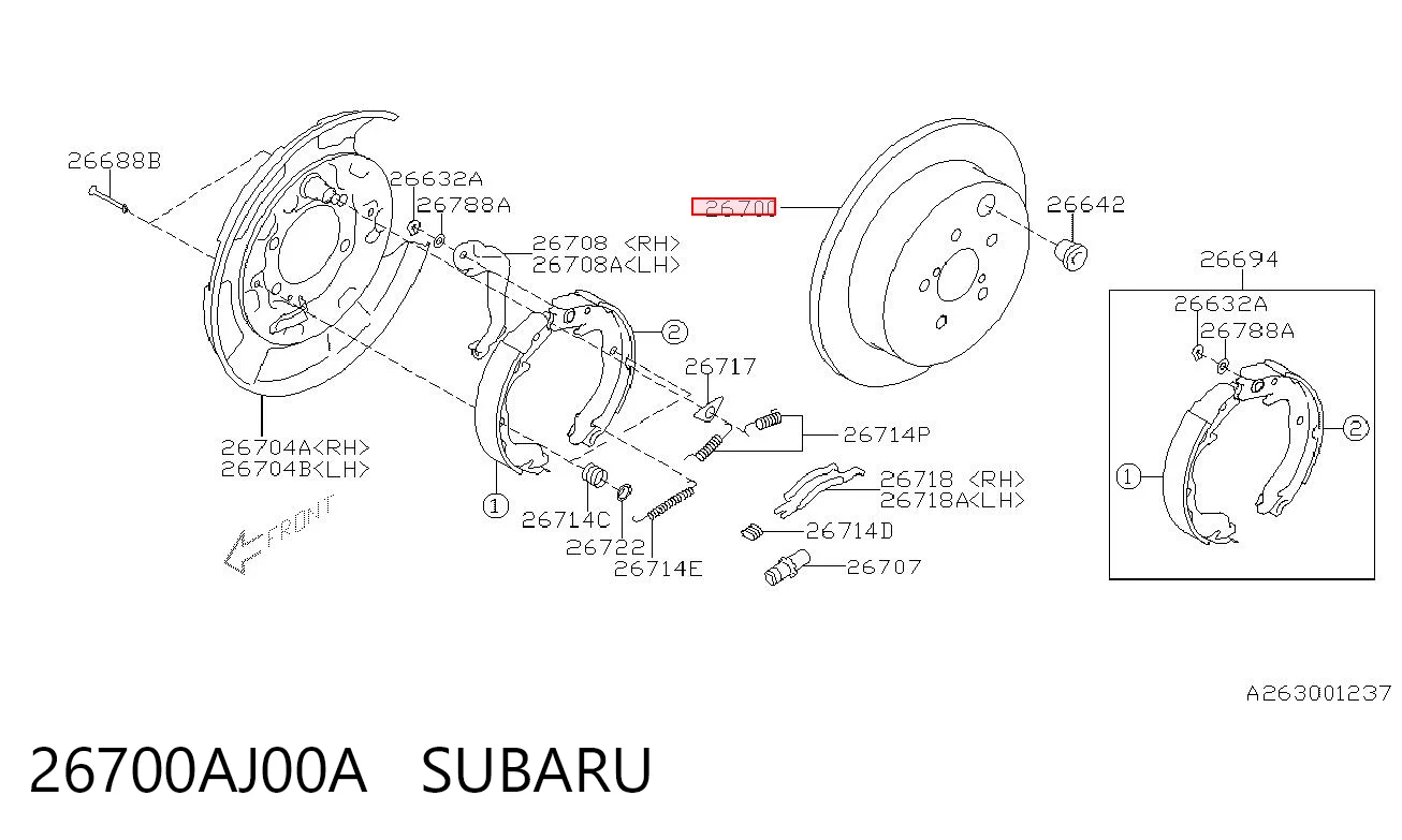 26700AJ00A Subaru