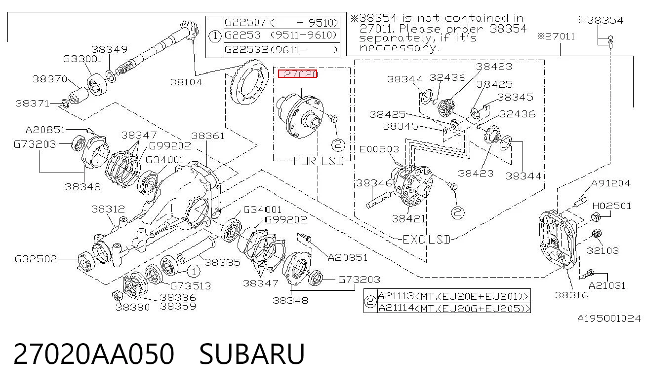 27020AA050 Subaru